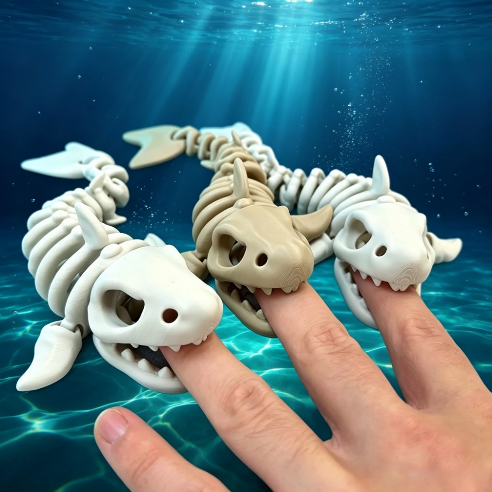 Aquarium Fish Real - Shark Skeleton Aquarium Decor Articulated Ornament