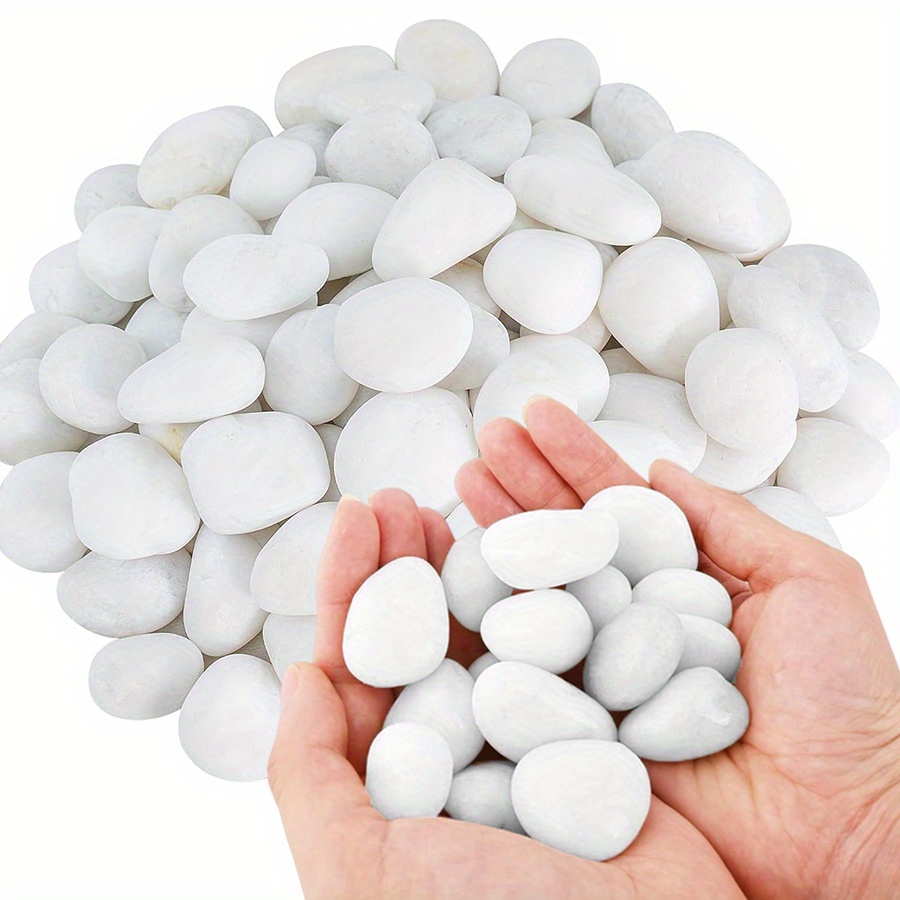 Aquarium Fish To Buy - 200/400g White High Polished Natural Pebbles