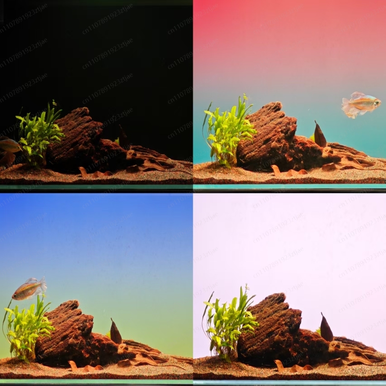 Aquarium Fish Light - Black Acrylic Aquarium Background Light Panel,