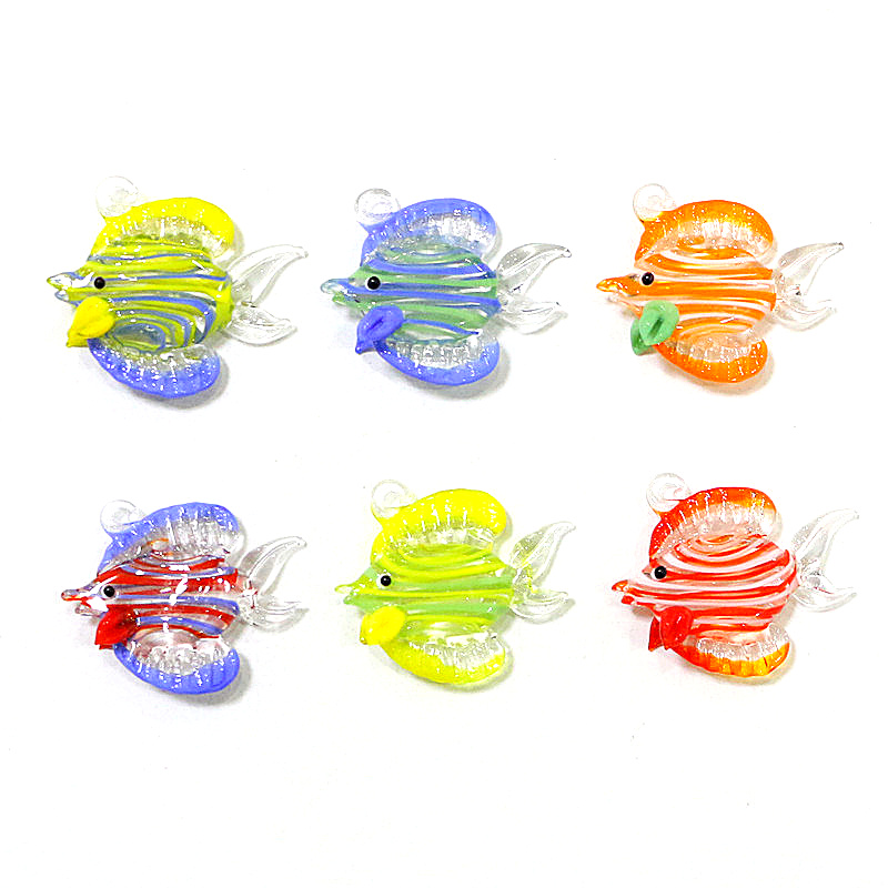 Aquarium Fish Real - 2Pcs Mini Marine Fish Figurine Glass