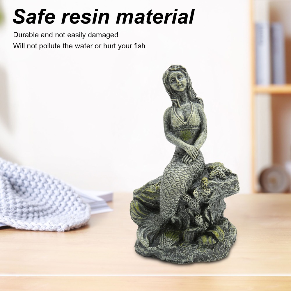 Resin Aquarium Mermaid Statue  - Aquarium Fish Beautiful recension och pris