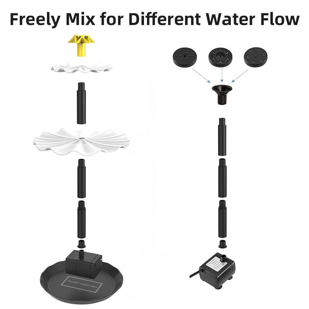 Solar Fountain Pump for Bird B - Aquarium Fish Light recension och pris