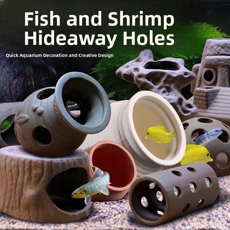  Clay Tank with Hiding Hole fo - Aquarium Fish Reproduction recension och pris