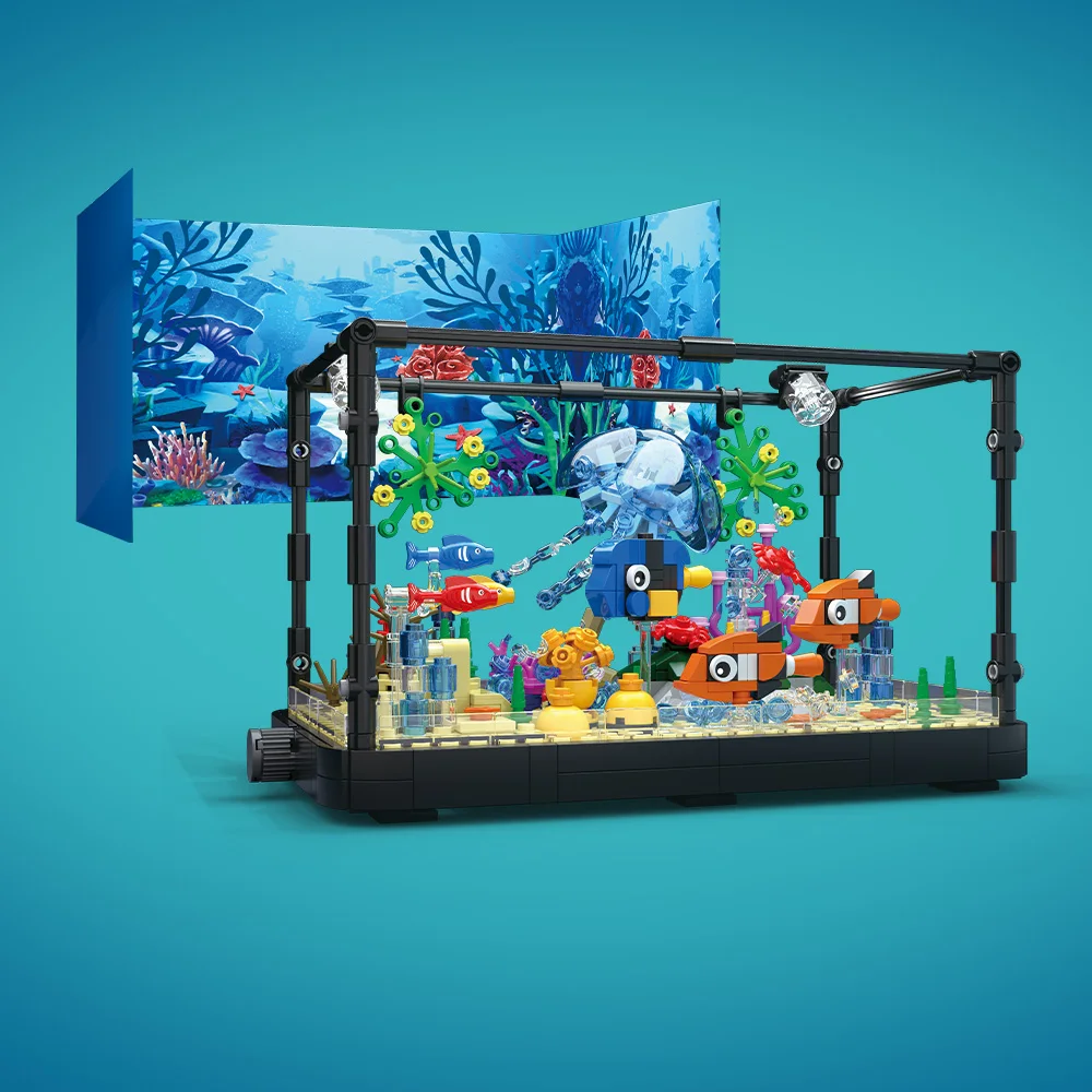Fish Tank Building Block Set w - Aquarium Fish Light recension och pris