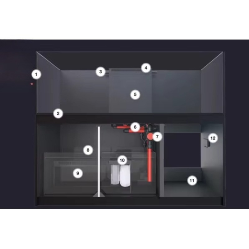 Modern luxury glass refrigerat - Aquarium Fish Restaurant recension och pris
