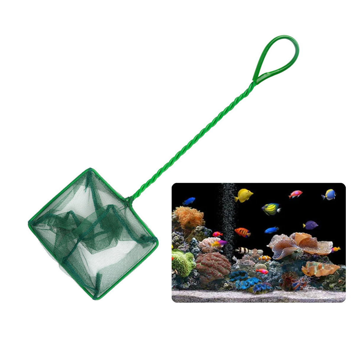 3~10 Inch Portable Nylon Green - Fish Net Handle recension och pris
