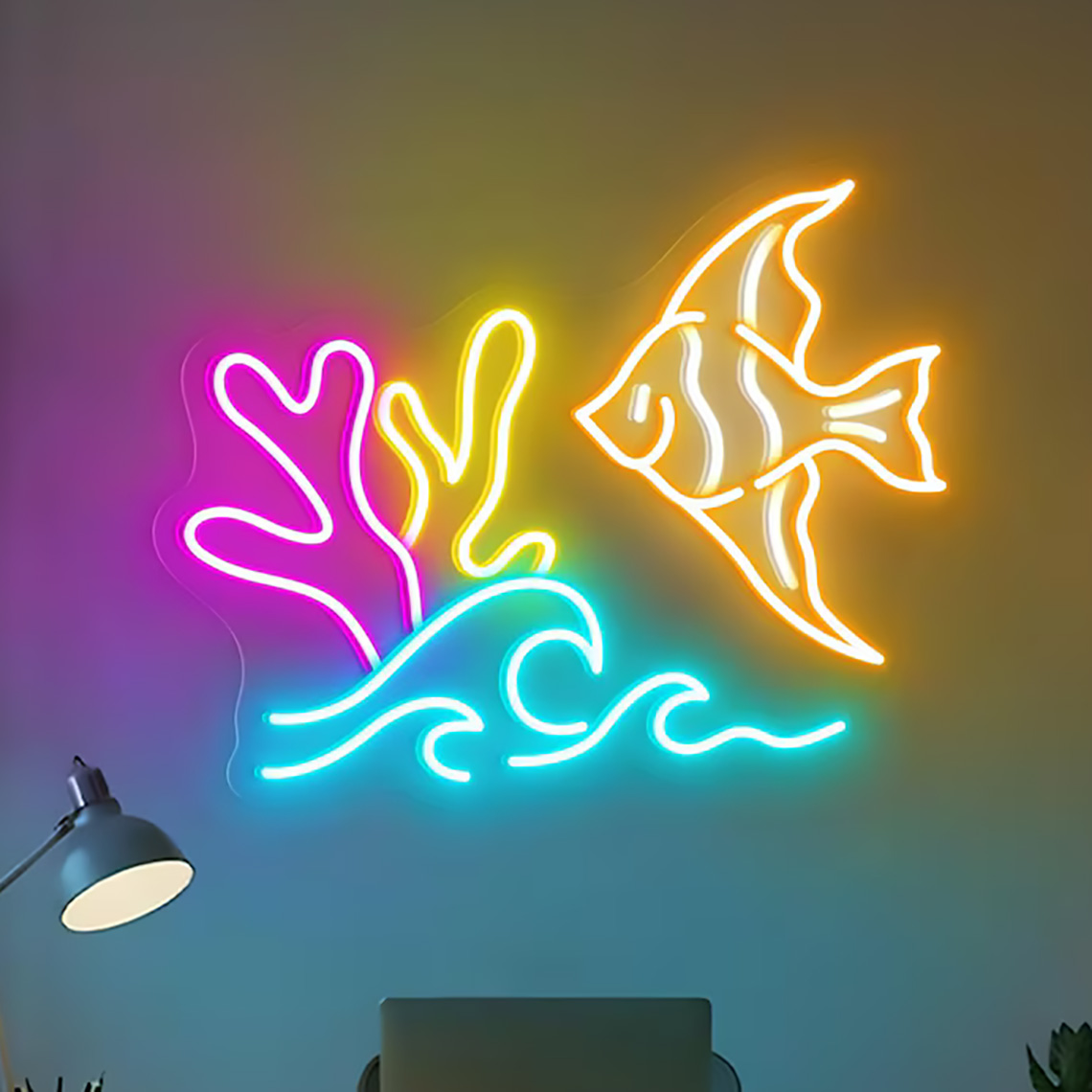 Fish Neon Sign Sea Animal Neon - Aquarium Fish Restaurant recension och pris