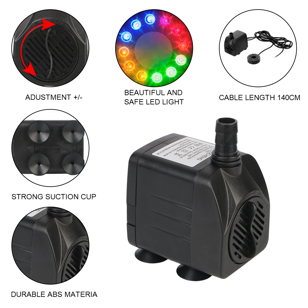Submersible Fountain Ultra-qui - Aquarium Fish Light recension och pris